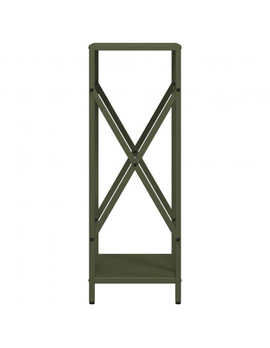 Rastrelliera per Legna da Ardere Verde Oliva 34x25x70 cm