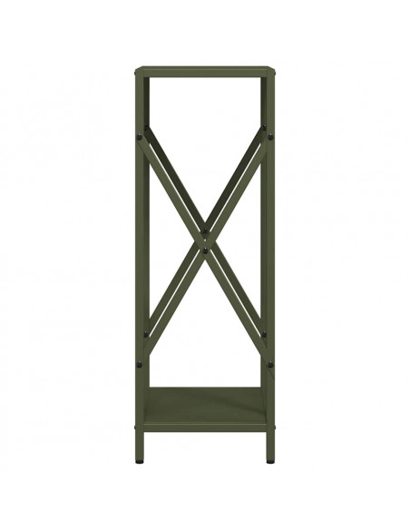 Rastrelliera per Legna da Ardere Verde Oliva 34x25x70 cm