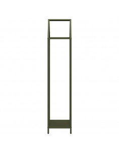 Rastrelliera per Legna da Ardere Verde Oliva 40x25x120 cm