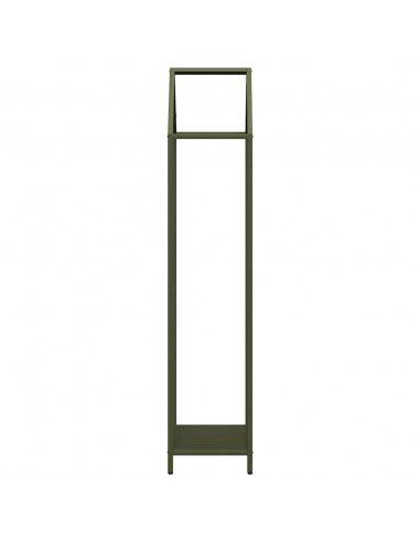 Rastrelliera per Legna da Ardere Verde Oliva 40x25x120 cm