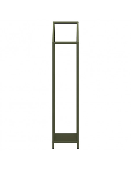 Rastrelliera per Legna da Ardere Verde Oliva 40x25x120 cm