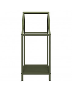 Rastrelliera per Legna da Ardere Verde Oliva 40x25x60 cm