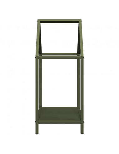 Rastrelliera per Legna da Ardere Verde Oliva 40x25x60 cm