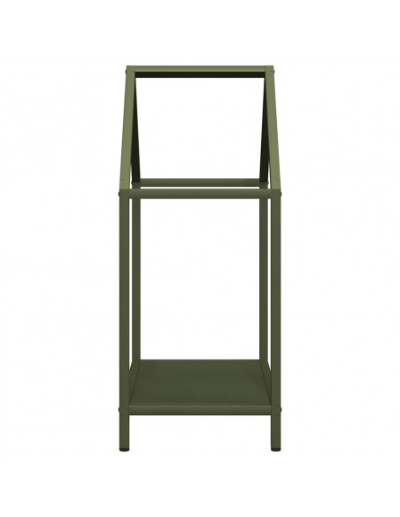 Rastrelliera per Legna da Ardere Verde Oliva 40x25x60 cm