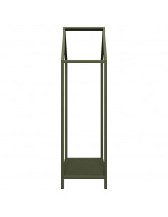 Rastrelliera per Legna da Ardere Verde Oliva 40x25x90 cm