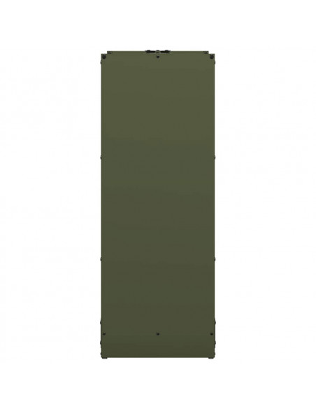 Rastrelliera per Legna da Ardere Verde Oliva 40x30x80 cm