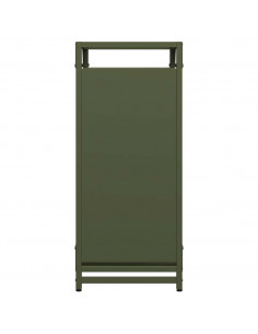 Rastrelliera per Legna da Ardere Verde Oliva 44x28x65 cm