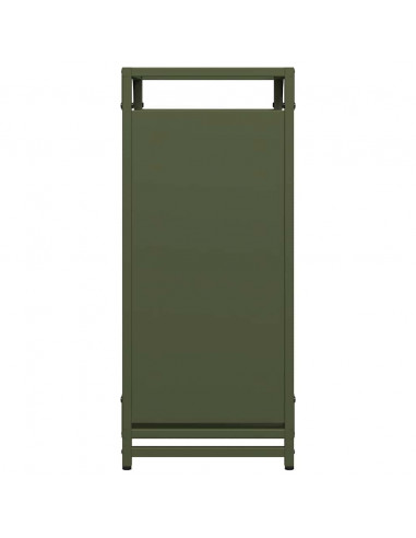 Rastrelliera per Legna da Ardere Verde Oliva 44x28x65 cm
