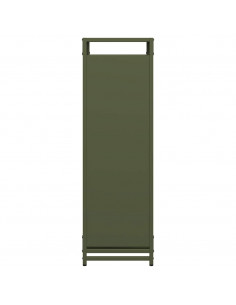 Rastrelliera per Legna da Ardere Verde Oliva 44x28x90 cm