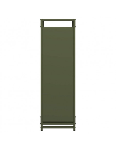 Rastrelliera per Legna da Ardere Verde Oliva 44x28x90 cm