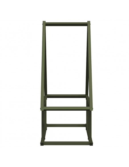 Rastrelliera per Legna da Ardere Verde Oliva 50x25x60 cm