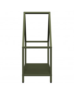 Rastrelliera per Legna da Ardere Verde Oliva 60x25x60 cm