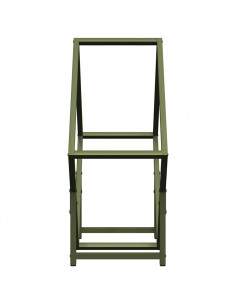 Rastrelliera per Legna da Ardere Verde Oliva 60x25x60 cm