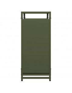 Rastrelliera per Legna da Ardere Verde Oliva 60x28x65 cm