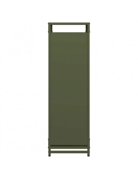 Rastrelliera per Legna da Ardere Verde Oliva 60x28x90 cm