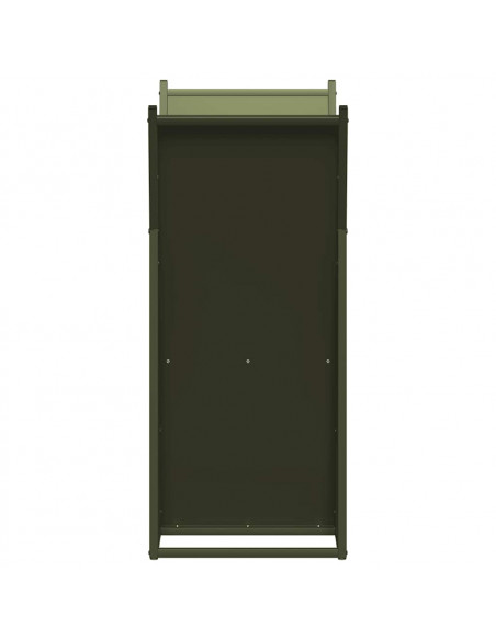 Rastrelliera per Legna da Ardere Verde Oliva 69,5x35x81 cm