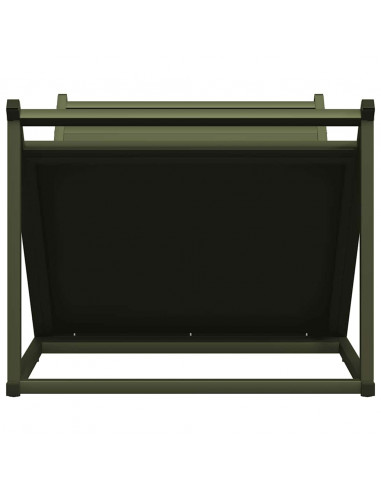 Rastrelliera per Legna da Ardere Verde Oliva 70x43x34,5 cm