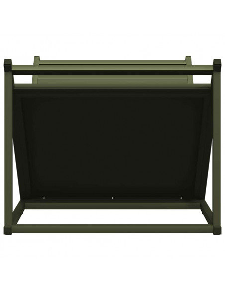 Rastrelliera per Legna da Ardere Verde Oliva 70x43x34,5 cm