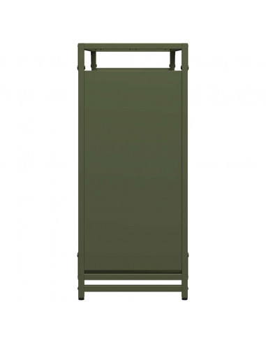 Rastrelliera per Legna da Ardere Verde Oliva 90x28x65 cm