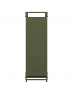 Rastrelliera per Legna da Ardere Verde Oliva 90x28x90 cm