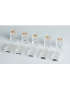 ROLINE CONNETTORE MODULARE UTP CAT5E CLASSE D 8P8C MONTAGGIO SU CAVO RJ45 GRIGIO