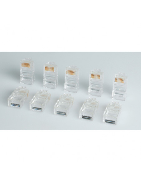 ROLINE CONNETTORE MODULARE UTP CAT5E CLASSE D 8P8C MONTAGGIO SU CAVO RJ45 GRIGIO