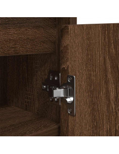 Scarpiera Rovere Marrone 29,5x34x76 cm in Legno Multistrato