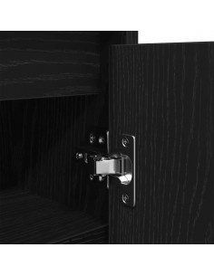 Scarpiera Rovere Nero 29,5x34x76 cm in Legno Multistrato