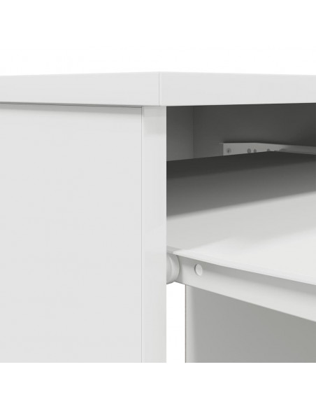Scrivania Bianca 86x49x76 cm in Legno Multistrato