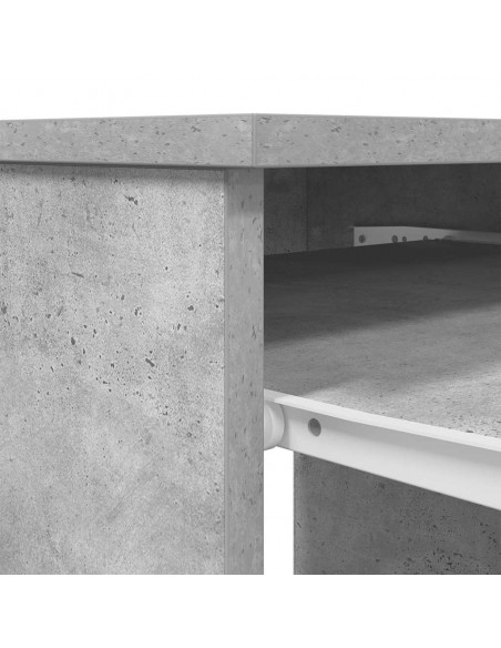 Scrivania Grigio Cemento 86x49x76 cm in Legno Multistrato