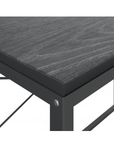 Scrivania per Computer Nera 110x60x70 cm in Legno Multistrato