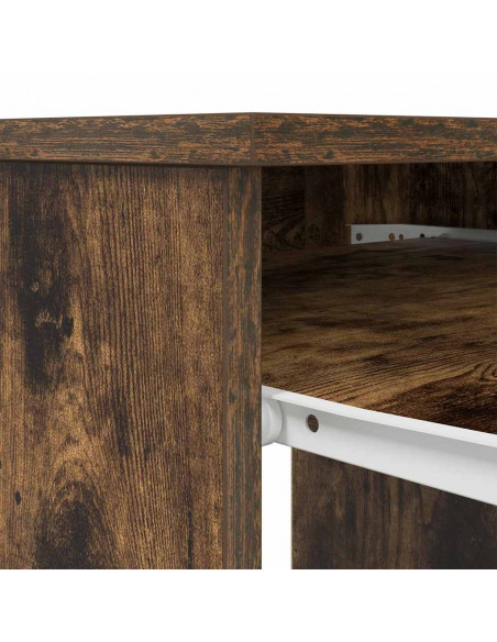 Scrivania Rovere Fumo 86x49x76 cm in Legno Multistrato