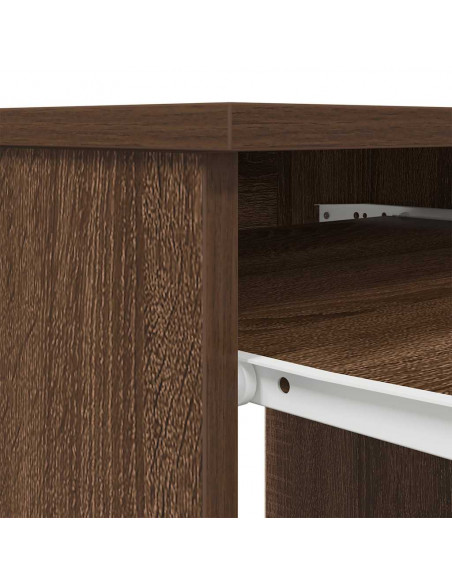 Scrivania Rovere Marrone 86x49x76 cm in Legno Multistrato