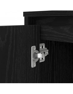 Scrivania Rovere Nera 120x42x76 cm in Legno Multistrato