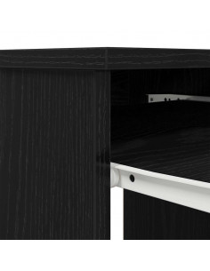 Scrivania Rovere Nera 86x49x76 cm in Legno Multistrato