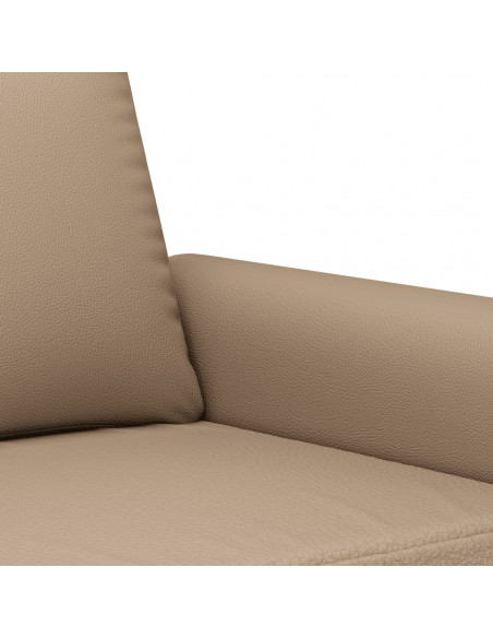 Set di Divani 2 pz con Cuscini Cappuccino in Similpelle