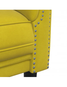 Set di Divani 2 pz Giallo in Velluto