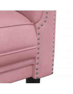 Set di Divani 2 pz Rosa in Velluto