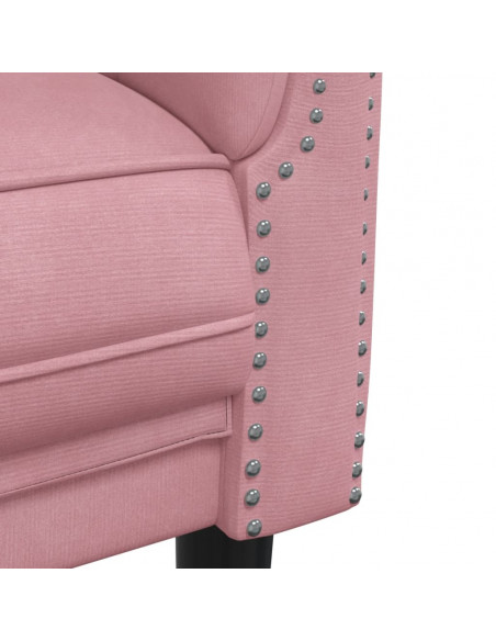 Set di Divani 2 pz Rosa in Velluto
