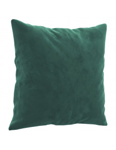 Set di Divani 3 pz con Cuscini Verde Scuro in Velluto