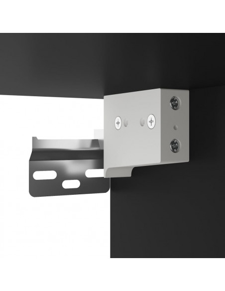 Set Mobili da Bagno 3 pz Nero in Legno Multistrato