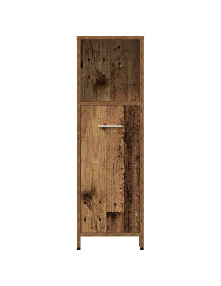Set Mobili da Bagno 4 pz Legno Antico in Legno Multistrato