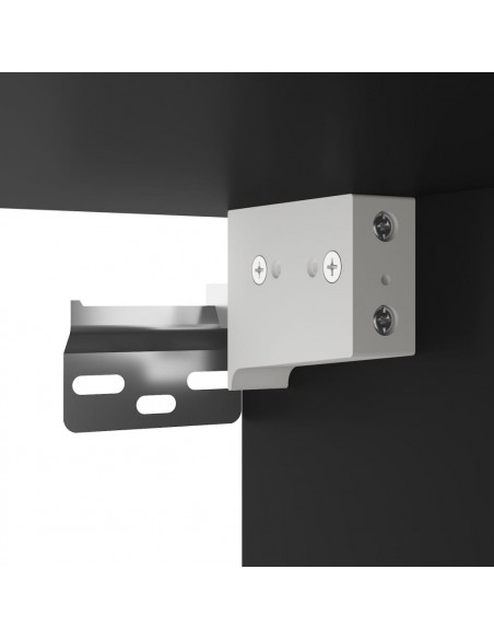 Set Mobili da Bagno 4 pz Nero in Legno Multistrato