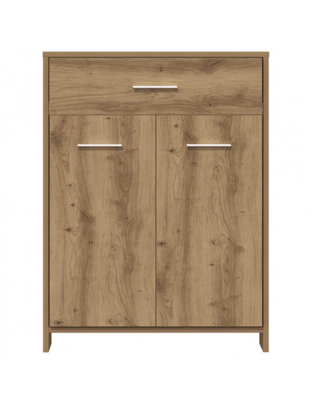 Set Mobili da Bagno 4 pz Rovere Artigianale Legno Multistrato