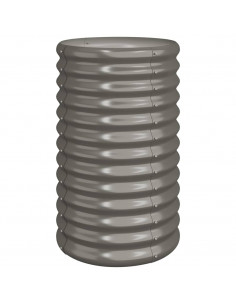 Vaso da Giardino Acciaio Verniciato a Polvere 40x40x68cm Grigio 2