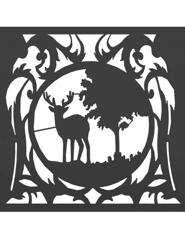 Rastrelliera per Legna da Ardere Nera 40x40x40 cm