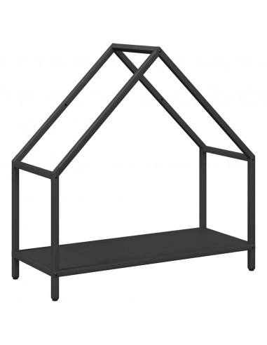 Rastrelliera per Legna da Ardere Nera 60x25x60 cm