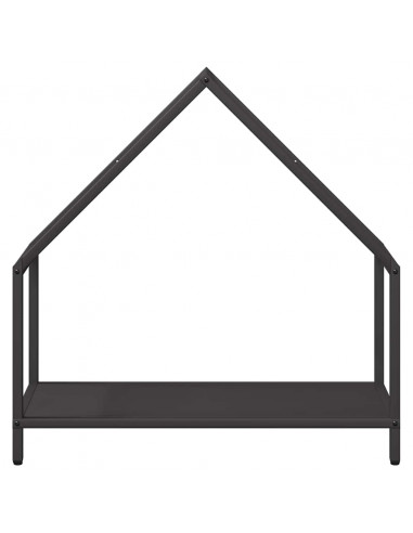 Rastrelliera per Legna da Ardere Nera 60x25x60 cm