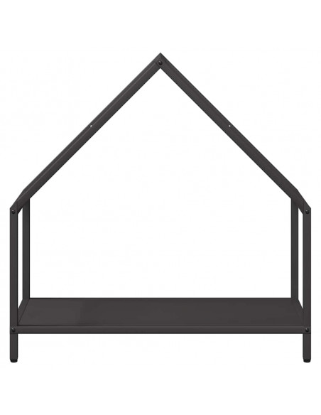 Rastrelliera per Legna da Ardere Nera 60x25x60 cm