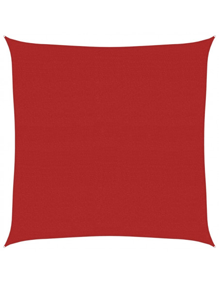Vela Parasole 160 g/m² Rossa 7x7 m in HDPE